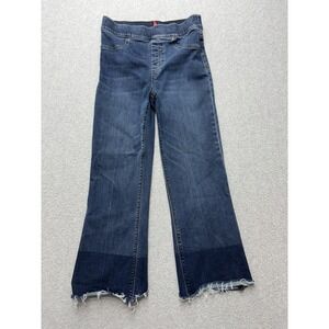 Spanx Jeans Womens Medium Blue High Rise‎ Flare Stretch Shaping Pull On 31x26